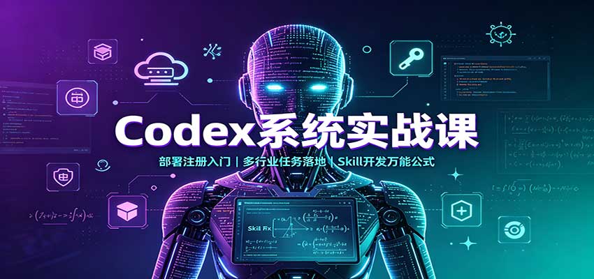 Codex系统实战课：部署注册入门，多行业任务落地，Skill开发万能公式-禾谷轻创网