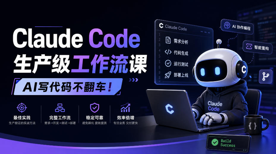 Claude Code生产级工作流课，AI写代码不翻车！【原创双语字幕】-禾谷轻创网
