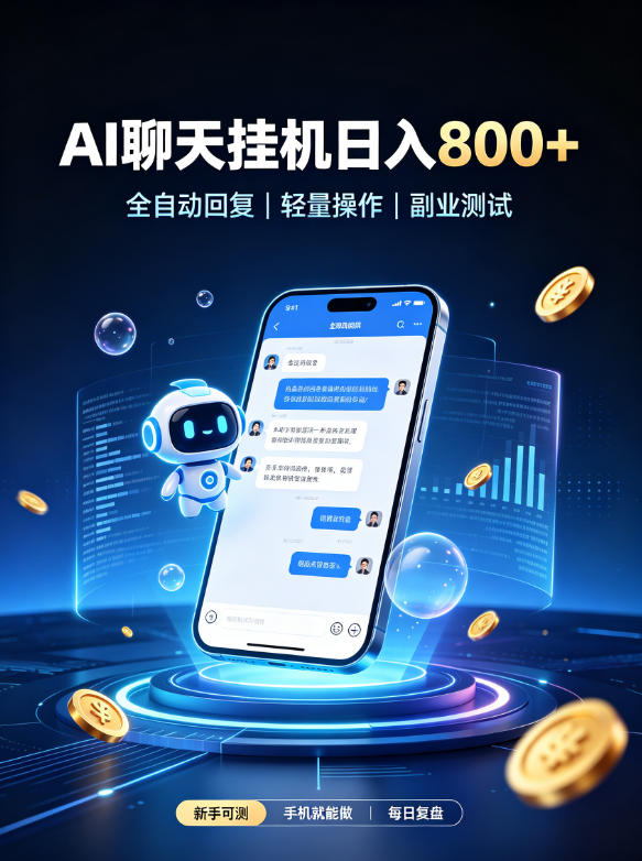 AI聊天挂G项目，日入800➕，全自动操作，适用个人副业，支持工作室矩阵操作【揭秘】-禾谷轻创网