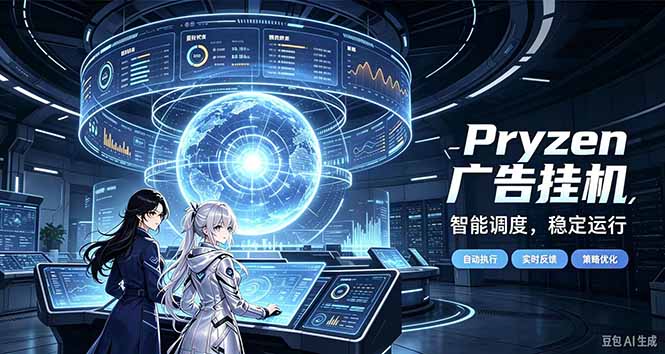 Pryzen广告全自动挂机给自己一个交代，门槛低，零基础小白也可以快速上手-禾谷轻创网