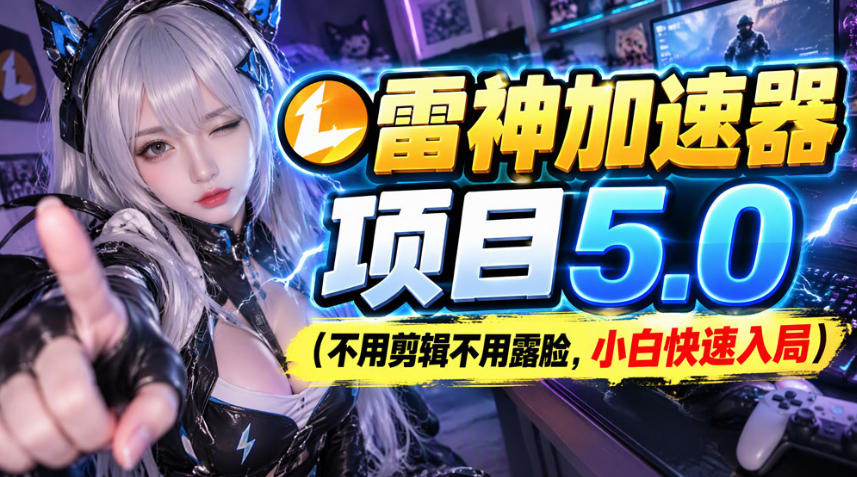 雷神加速器项目(不用剪辑不用露脸，小白快速入局)-禾谷轻创网