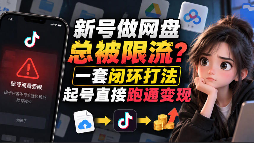 小白新号过限流：别发链先养号，12步SOP直接抄-禾谷轻创网