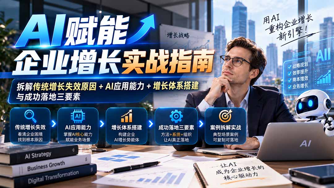 【无水印】AI赋能企业增长实战指南：拆解传统增长失效原因+AI应用能力+增长体系搭建与成功落地三要素-禾谷轻创网