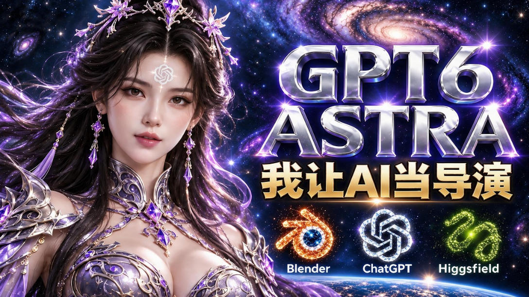 让GPT-6 Astra当导演！Higgsfield和Blender实战打造30秒玄幻精准运镜短片！-禾谷轻创网