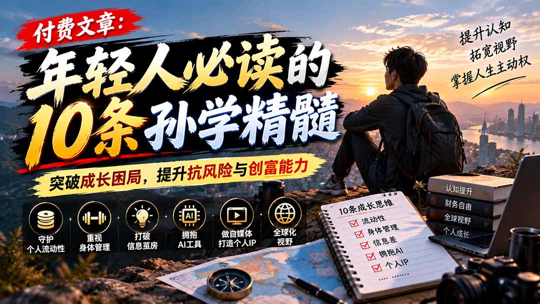 付费文章：年轻人必读的10条孙学精髓，突破成长困局，提升抗风险与创富能力-禾谷轻创网