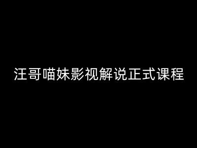 汪哥影视解说正式课程：剪映/PR教学/视解说剪辑5大黄金法则/全流程剪辑7把利器等等-禾谷轻创网