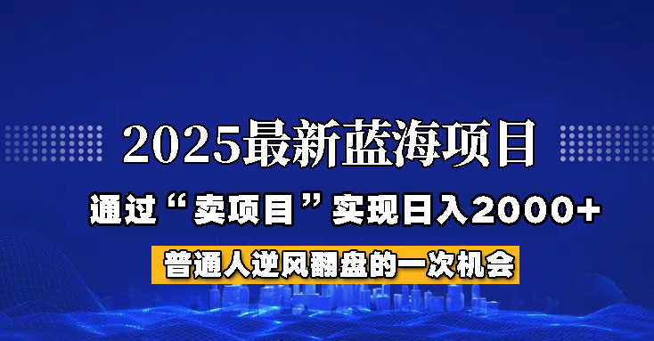 2025年蓝海项目，如何通过“网创项目”日入2000+-禾谷轻创网