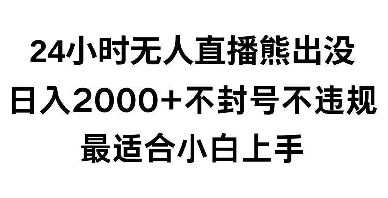 快手24小时无人直播熊出没，不封直播间，不违规，日入2000+，最适合小白上手，保姆式教学【揭秘】-禾谷轻创网