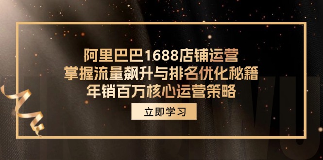 阿里巴巴1688店铺运营，掌握流量飙升与排名优化秘籍 年销百万核心运营策略-禾谷轻创网