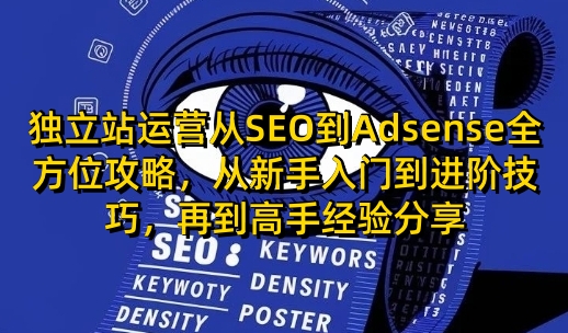 独立站运营从SEO到Adsense全方位攻略，从新手入门到进阶技巧，再到高手经验分享-禾谷轻创网