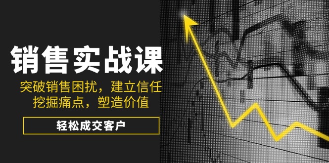 销售实战课，突破销售困扰，建立信任，挖掘痛点，塑造价值，轻松成交客户-禾谷轻创网