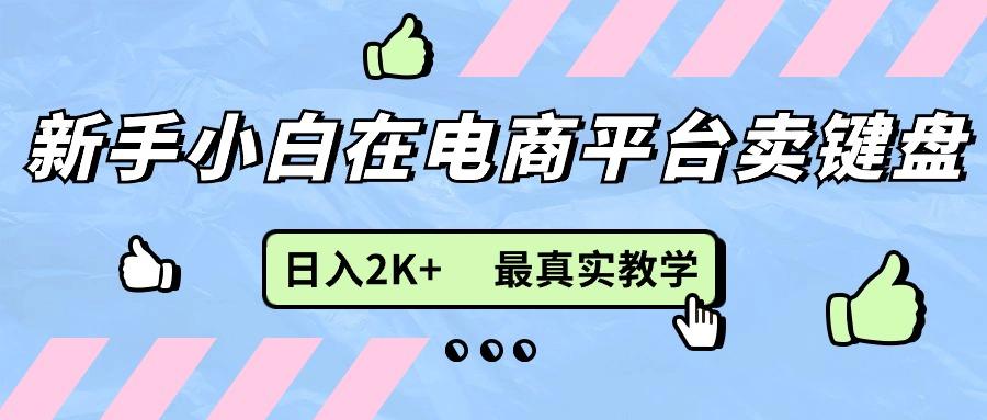 新手小白在电商平台卖键盘，日入2K+最真实教学-禾谷轻创网