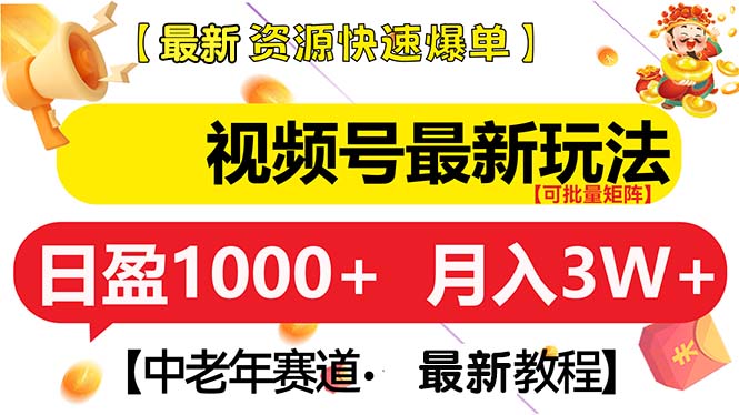 视频号最新玩法 中老年赛道 月入3W+-禾谷轻创网