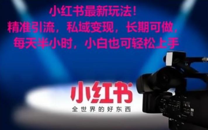 小红书最新玩法！精准引流，私域变现，长期可做，每天半小时，小白也可轻松上手【揭秘】-禾谷轻创网
