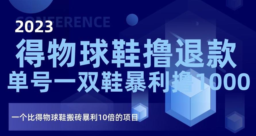 2023得物球鞋撸退款，单号一双鞋暴利撸1000，一个比得物球鞋搬砖暴利10倍的项目【揭秘】-禾谷轻创网