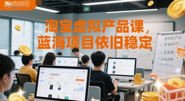 淘宝虚拟产品课，蓝海项目依旧稳定-禾谷轻创网