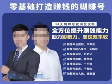 蝴蝶号专栏-视频号运营教程，零基础打造挣钱的蝴蝶号，14天蝴蝶号变现全攻略-禾谷轻创网