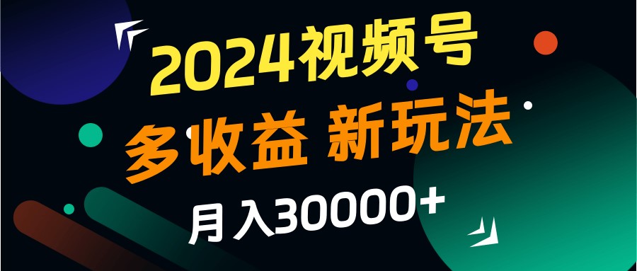 2024视频号多收益的新玩法,月入3w+,新手小白都能简单上手!-禾谷轻创网