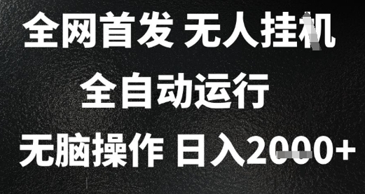 2025首发无人挂G项目，日入2k+，全自动运行，无脑操作，长期稳定 小白可玩【揭秘】-禾谷轻创网
