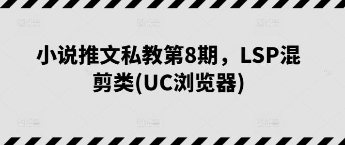 小说推文私教第8期，LSP混剪类(UC浏览器)-禾谷轻创网