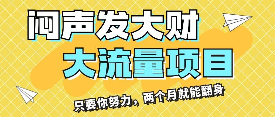 闷声发大财，大流量项目，月收益过3万，只要你努力，两个月就能翻身-禾谷轻创网