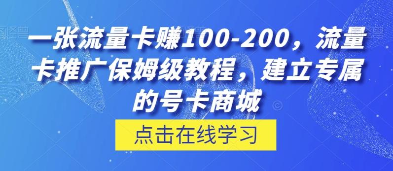 一张流量卡赚100-200，流量卡推广保姆级教程，建立专属的号卡商城-禾谷轻创网