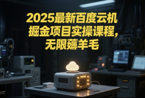 2025最新百度云机掘金项目实操课程单窗口保底5-10元月收益单窗口150+【揭秘】-禾谷轻创网