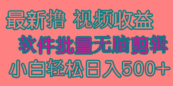 (9569期)发视频撸收益，软件无脑批量剪辑，第一天发第二天就有钱-禾谷轻创网