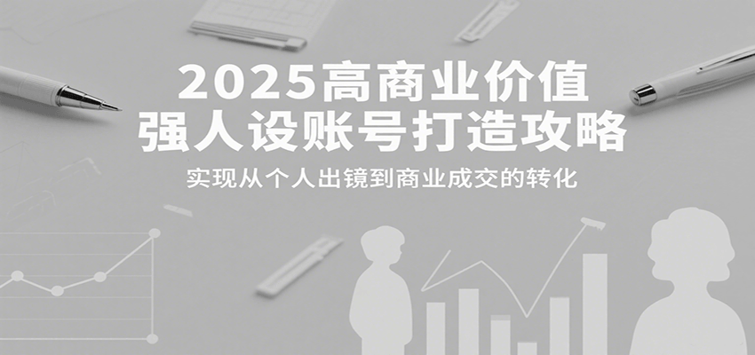 2025高商业价值强人设账号打造攻略，实现从个人出镜到商业成交的转化-禾谷轻创网