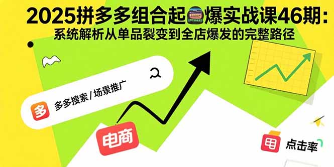 2025拼多多组合起爆实战课46期：系统解析从单品裂变到全店爆发的完整路径-禾谷轻创网