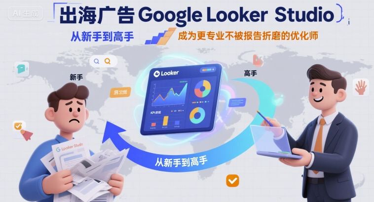 出海广告Google Looker Studio从新手到高手，成为更专业不被报告折磨的优化师-禾谷轻创网