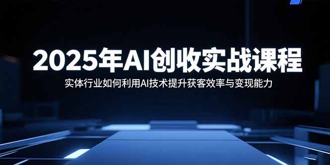 2025年AI创收实战课程：实体行业如何利用AI技术提升获客效率与变现能力-禾谷轻创网