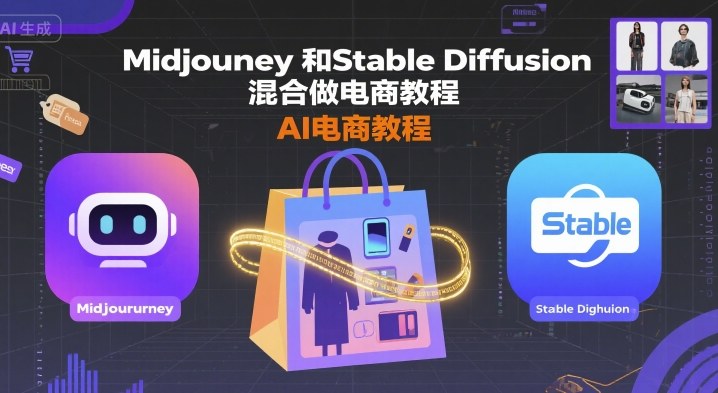Midjourney和Stable Diffusion混合做电商教程-ai电商教程-禾谷轻创网
