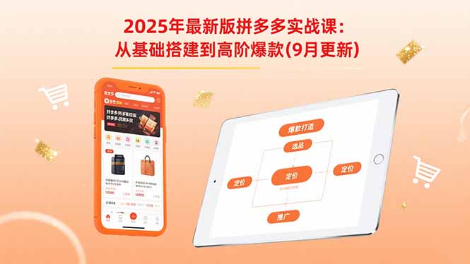 2025年最新版拼多多实战课：从基础搭建到高阶爆款(9月更新-禾谷轻创网