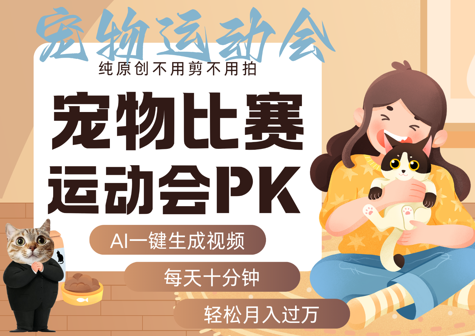 AI萌宠运动员跳水 射击 篮球 足球比赛 每天十分钟 附详细提示词文案库 代替做…-禾谷轻创网