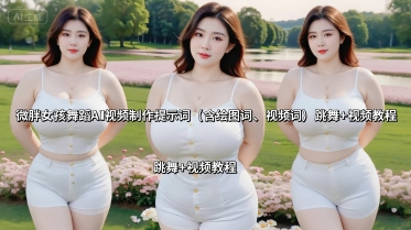 微胖女孩舞蹈AI视频制作提示词(含绘图词、视频词) 跳舞+视频教程-禾谷轻创网