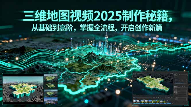 三维地图视频2025制作秘籍，从基础到高阶，掌握全流程，开启创作新篇-禾谷轻创网