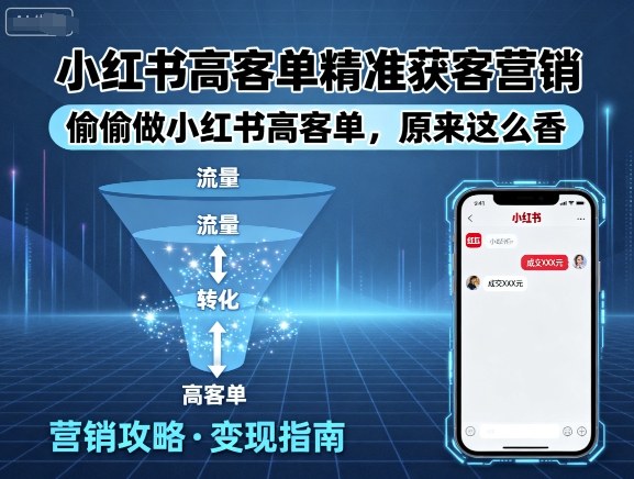 小红书高客单精准获客营销，偷偷做小红书高客单，原来这么香-禾谷轻创网