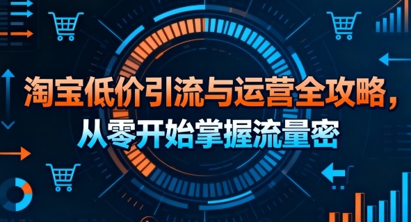 淘宝低价引流与运营全攻略，从零开始掌握流量密码-禾谷轻创网