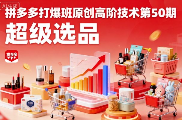 拼多多打爆班原创高阶技术第50期，超级选品-禾谷轻创网