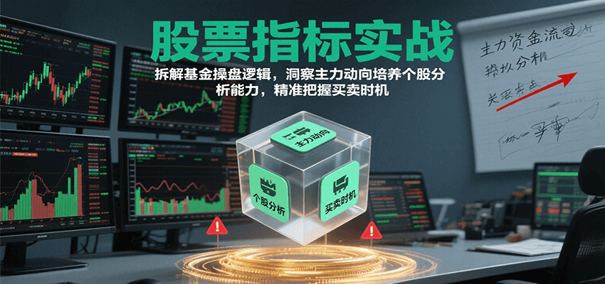 股票指标实战，基金操盘逻辑拆解，洞察主力动向培养个股分析能力把握买卖时机(更新)-禾谷轻创网