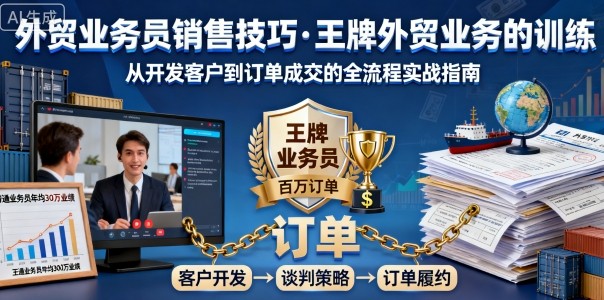 外贸业务员销售技巧，王牌外贸业务的训练-禾谷轻创网