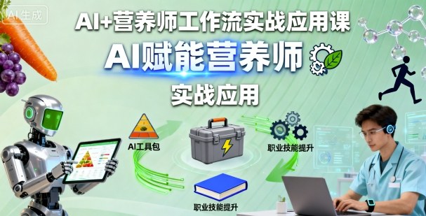 AI+营养师工作流实战应用课，AI赋能营养师-禾谷轻创网