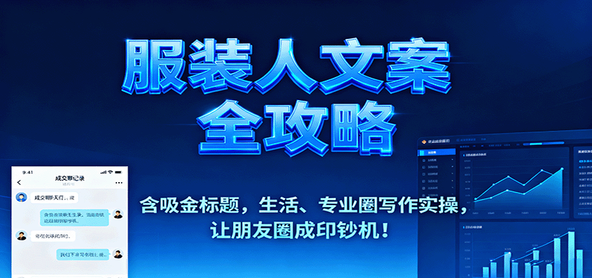 服装人文案全攻略，含吸金标题，生活、专业圈写作实操，让朋友圈成印钞机！-禾谷轻创网