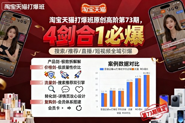 淘宝天猫打爆班原创高阶第73期，4剑合1必爆-禾谷轻创网