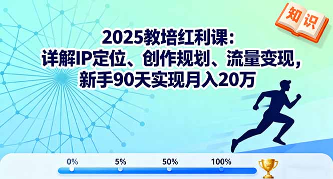 2025教培红利课：详解IP定位、创作规划、流量变现，新手90天实现月入20万-禾谷轻创网