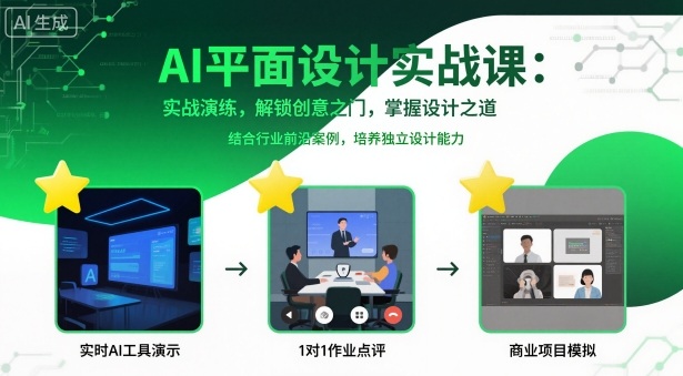 AI平面设计实战课，实战演练，解锁创意之门，掌握设计之道-禾谷轻创网