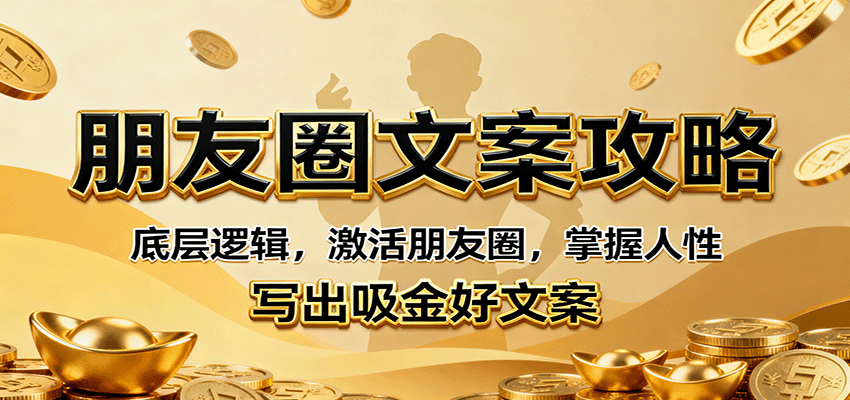 朋友圈文案攻略：底层逻辑，激活朋友圈，掌握人性，写出吸金好文案-禾谷轻创网