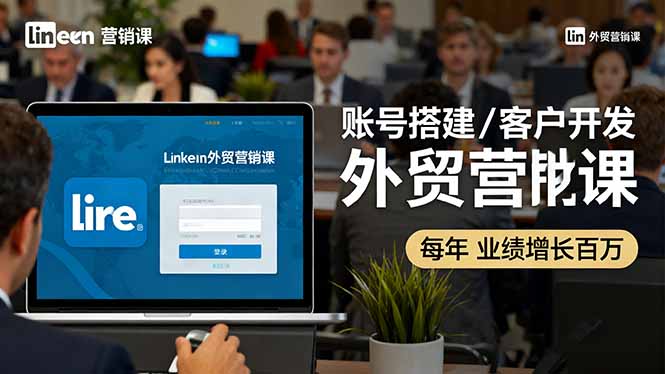 LinkedIn外贸营销课：账号搭建/客户开发/成交转化，年业绩增长百万+-禾谷轻创网
