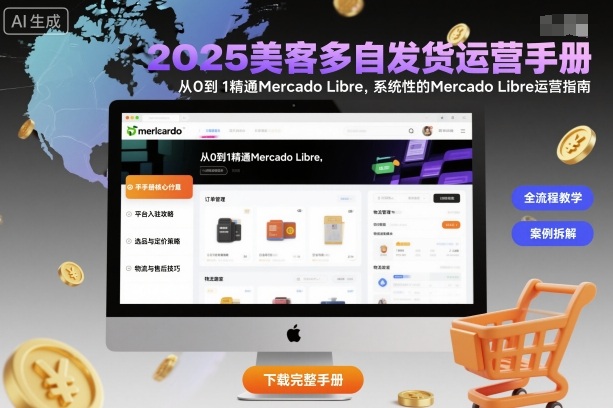 2025美客多自发货运营手册：从0到1精通Mercado Libre，系统性的Mercado Libre运营指南-禾谷轻创网